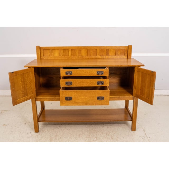 Arts & Crafts Stickley Mission Oak Arts & Crafts Sideboard For Sale - Image 3 of 18