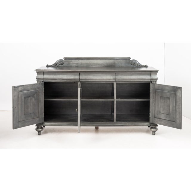 Ethan Allen Ethan Allen "Saxon" Gray Wood Sideboard For Sale - Image 4 of 9