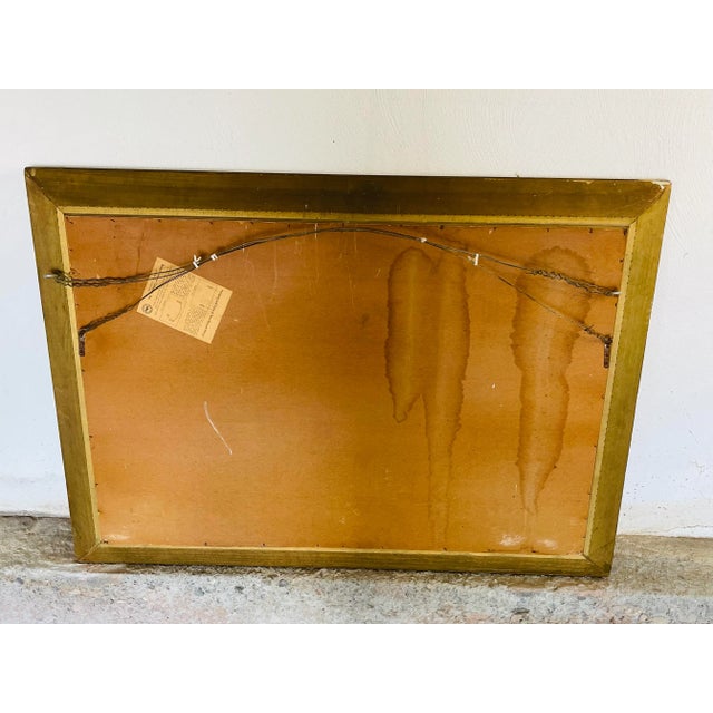 Gold 1940s Hollywood Regency Gold Framed Wall Mirror For Sale - Image 8 of 9
