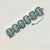 1920s 1920s Antique Art Deco Art Nouveau Blue Glass & Silver Tone Clasp Cuff Bracelet, 7” For Sale - Image 5 of 13