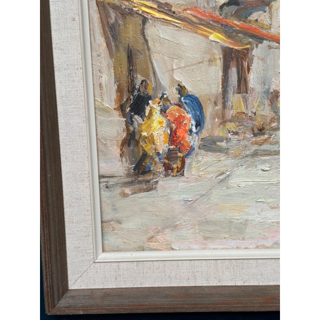 Knut Norman, Harbour Motif, 1950s, Oil on Panel, Framed For Sale - Image 9 of 15