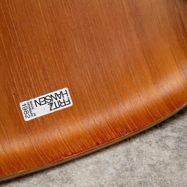 Mid-Century Model 3103 Hammer Chairs by Arne Jacobsen for Fritz Hansen, Denmark, 1980s, Set of 6 For Sale - Image 17 of 18