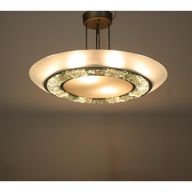 1950s Large Model 2459 Pendant Light by Max Ingrand for Fontana Arte, 1965 For Sale - Image 5 of 18