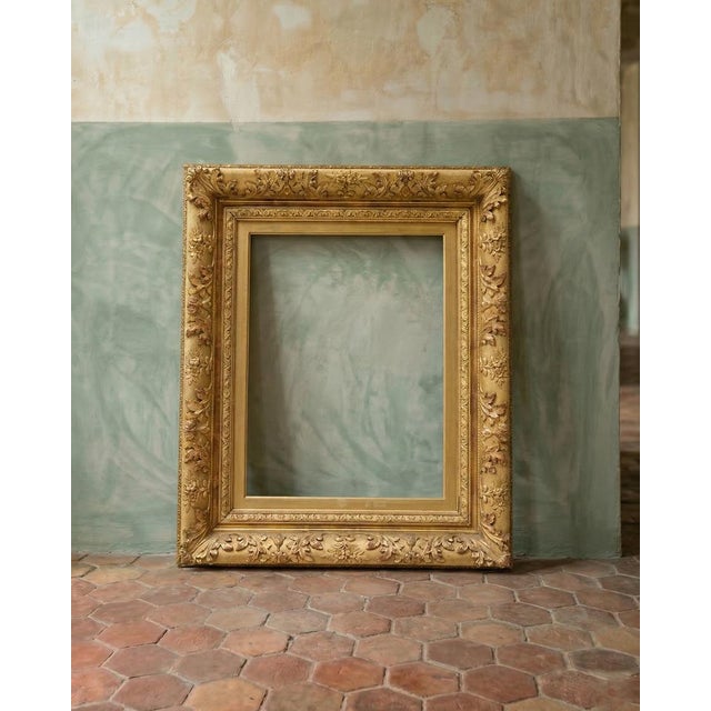 Fit for a Masterpiece: Ornate 19th Century French Gilded Frame. This magnificent 19th-century French picture frame brings...