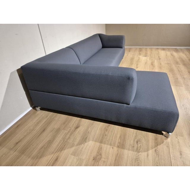 Set of Corner Sofa with Ottoman in Grey from Leolux For Sale - Image 10 of 16