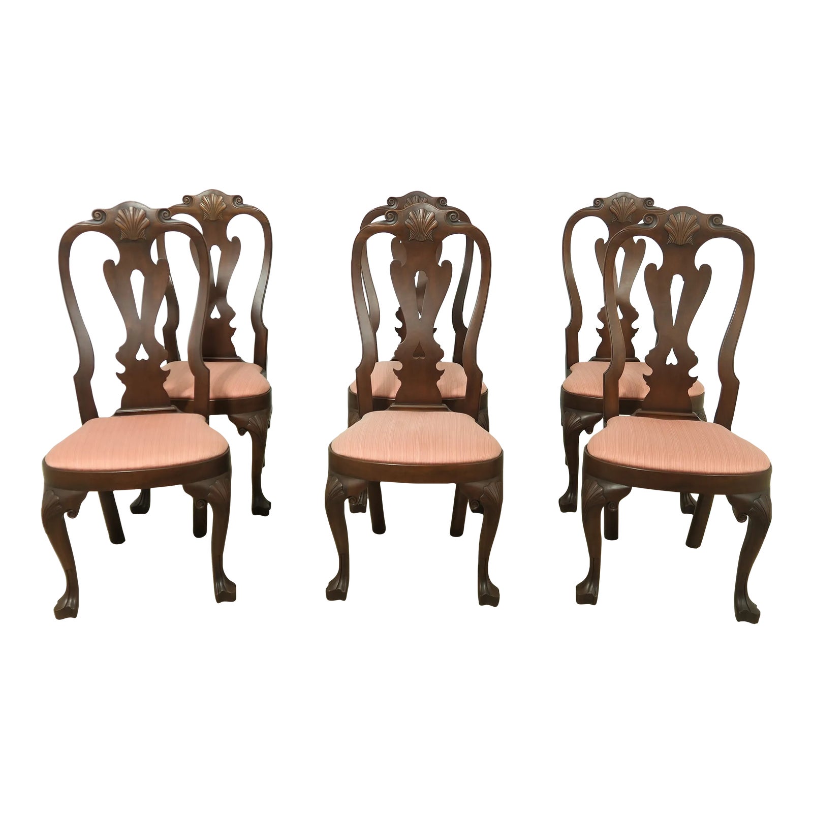 Set of 6 Kittinger Colonial Williamsburg Mahogany Dining Room Chairs Chairish