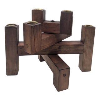 Mid 20th Century Scandinavian Tiered Folding Candle Holder For Sale