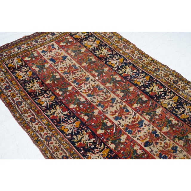 Late 19th Century Antique Qashqai Rug 3'7'' X 7'1'' For Sale - Image 5 of 10
