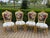 1980s 1980 French Louis XVI Gold Beech Damask Dining Chairs - 4 Pc For Sale - Image 5 of 9