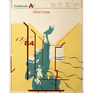 1984 Cranbrook Art Auction Poster Signed Alexander Alder