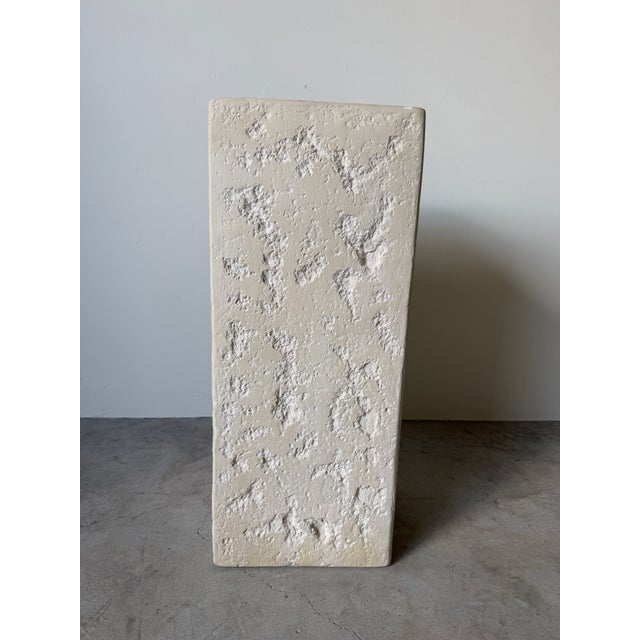 1980s 1980s Vintage Postmodern Organic Textured Plaster Display Pedestal For Sale - Image 5 of 12