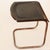 Tubular steel stool with a bakelite seat, designed in a style reminiscent of Rene Herbst's chairs.