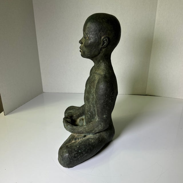 Early Bronze Boy Buddha… For Sale - Image 4 of 11