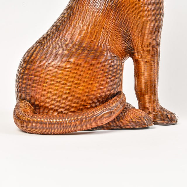 Exquisite Vintage Woven Wicker Dog Basket Shanghai Handicrafts For Sale - Image 17 of 18