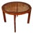 Vintage Art Deco Round Side Table with Cane Top and Walnut Wooden Frame, 1930s For Sale