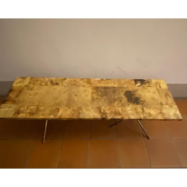 1960s Lacquered Parchment Coffee Table attributed to Aldo Tura, Italy, 1960s For Sale - Image 5 of 10