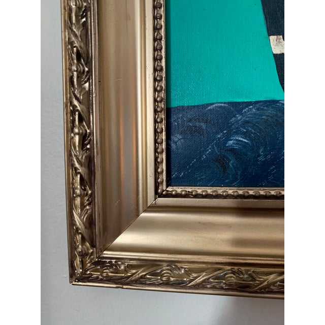 Contemporary Impressionist Style Seascape Painting on Canvas, Framed For Sale - Image 4 of 5