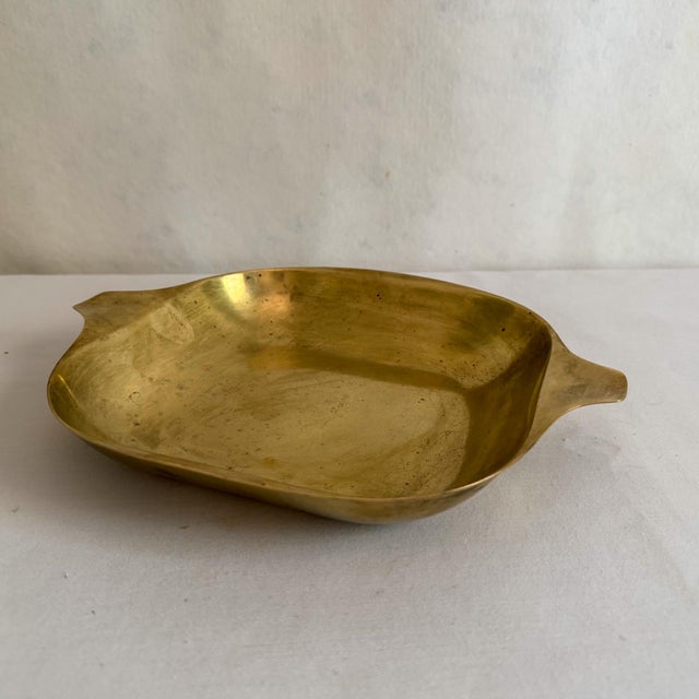 Vintage brass bowl or dish made in the 1950s or 1960s by WMF (Württembergische Metallwarenfabrik), West Germany. This...