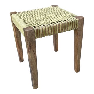Danish Modern Rope Stool For Sale