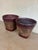 Rustic Pair of 19th Century Thai Hand Woven Rattan Red Lacquer Grain Baskets For Sale - Image 3 of 9