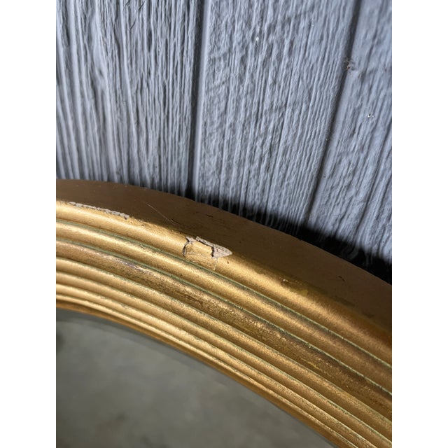 1950’s Hollywood Regency Arched Gold Carved Wood Mirror For Sale - Image 6 of 8