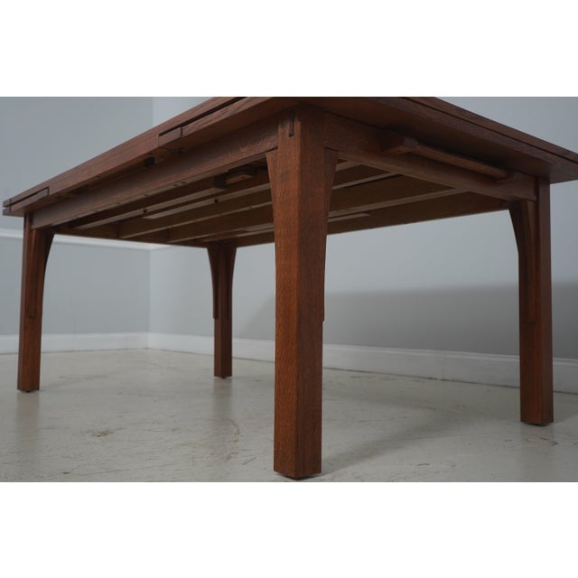 Stickley Mission Oak Refractory Draw-Leaf Dining Table For Sale - Image 12 of 18