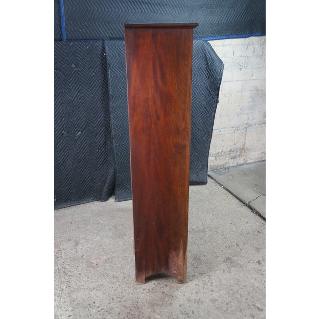 Antique Mahogany Lawyer Library Office Bookshelf Bookcase Console 53" For Sale - Image 12 of 12