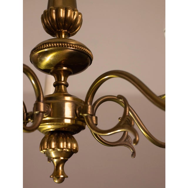 Italian Vintage Brass Chandelier Signed Sciolari, Model 526, 1950s For Sale - Image 3 of 12
