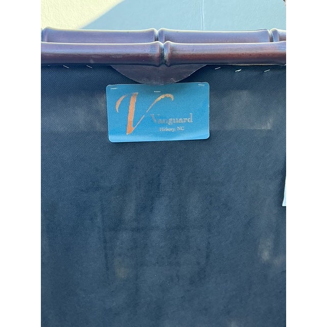 Late 20th Century Vintage Vanguard Carved Bamboo Lounge Chair For Sale - Image 5 of 12