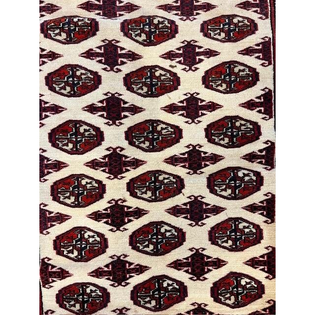 Wool on wool pile genuine hand made very fine Persian Torkaman -