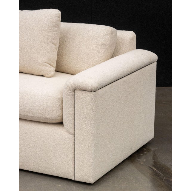 Late 20th Century J. Robert Scott Three-Seat Beige Upholstered Sofa For Sale - Image 5 of 8