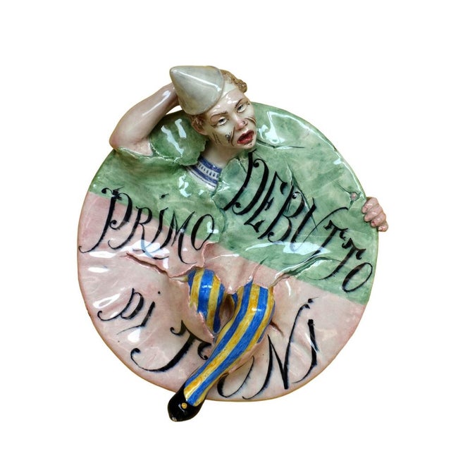 Art Deco Ceramic Wall Flower Holder, Italy, 1930 For Sale - Image 10 of 10