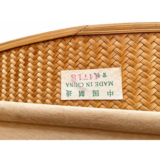 Chinese Vintage Woven Bamboo / Rattan Mirror For Sale - Image 3 of 3