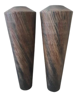 Monumental Hand-Carved Wood Vases by Michael Bauermeister