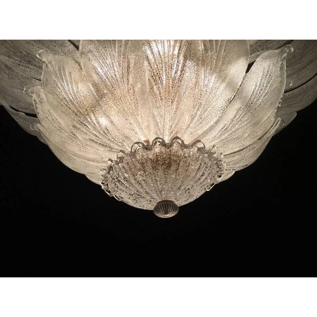 Italian Murano Glass Leave Flush Mount Chandelier For Sale - Image 6 of 18
