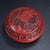Paint Red Cinnabar Lacquer Round Lidded Box With Kirin Relief Carving, Chinoiserie Decorative Trinket Box For Sale - Image 7 of 12