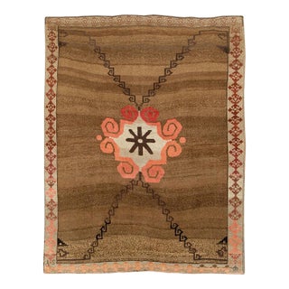 Dramatic Vintage Turkish Kars rug no. 10668 For Sale