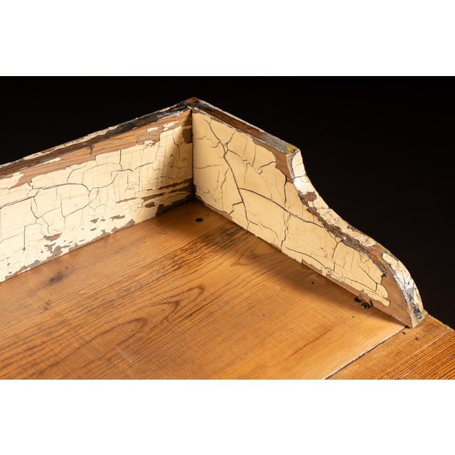 Early 20th Century Chippy Painted Industrial Cabinet For Sale - Image 14 of 14