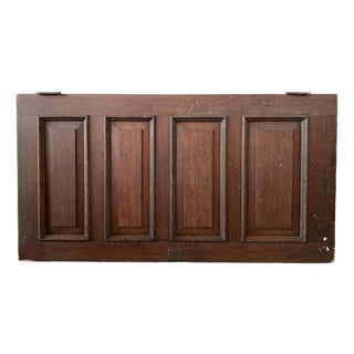 1920s Petite Four Panel Oak Door 43.5" X 23" For Sale