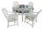 Vintage McGuire Bamboo 5 Piece Cracked Ice Dining Set For Sale