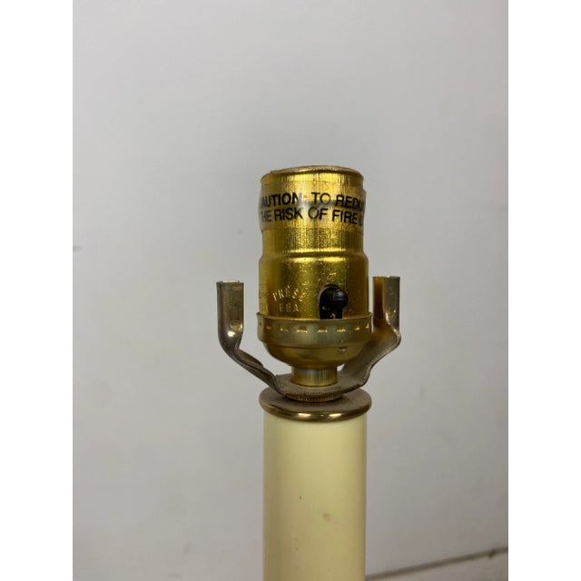 Late 20th Century Cloisonne Base Candlestick Table Lamps - a Pair For Sale - Image 4 of 6