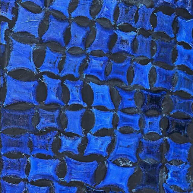 Lattice 2 is an original artwork realized by Giorgio Lo Fermo (b. 1947) in 2021. Original Oil Painting on Canvas. Hand-...