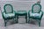 Mid 20th Century Mid 20th Century Green Bamboo Chairs - A Pair For Sale - Image 5 of 12