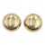 Pair of Vintage 1.375 In. Polished Brass Curtain Rod End Caps For Sale