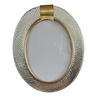 Oval Murano Glass Photo Frame, 2000s For Sale