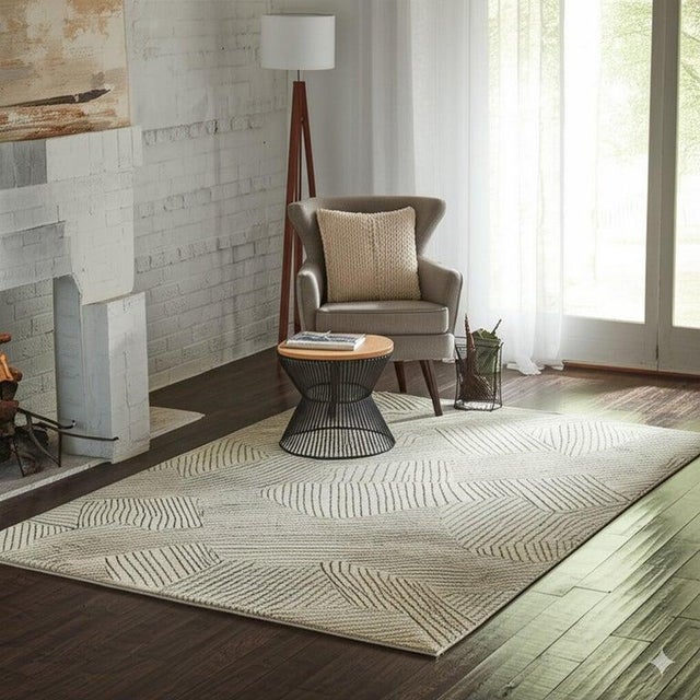 This hand knotted pile rug features a Modernist design rendered in brown earth tones. Constructed from wool, this floor...