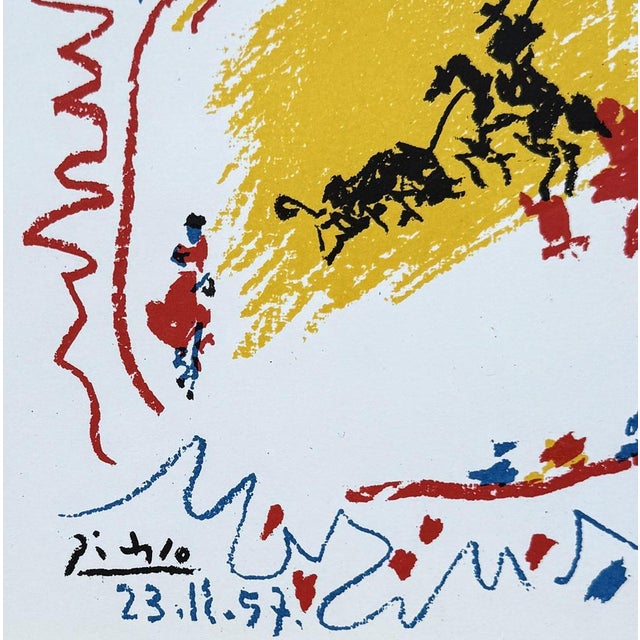 Pablo Picasso, The Little Bullfight, 1958, Original Signed Lithograph For Sale - Image 4 of 5