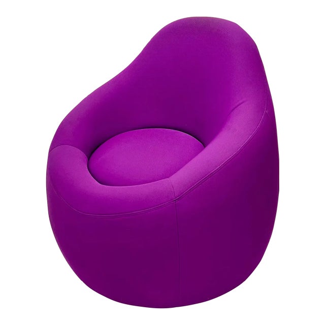 2000s “Blobism” Violet Upholstered Bubble Chair For Sale