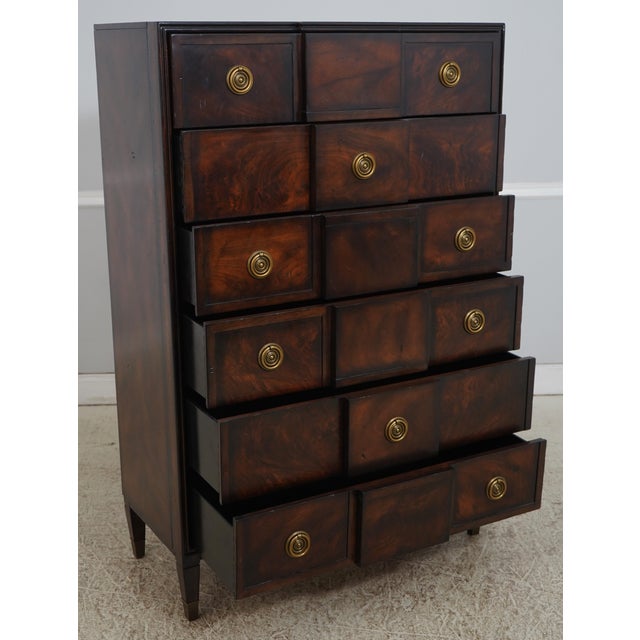 Traditional Humphrey Bogart 6 Drawer Mahogany High Chest For Sale - Image 3 of 13