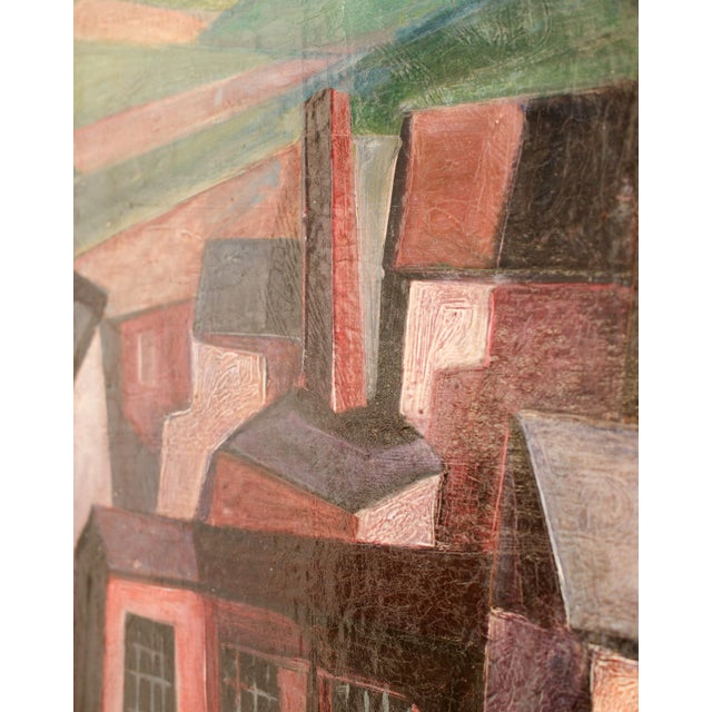 Lutz Voigtmann, House Ensemble, 1960s, Oil on Canvas For Sale - Image 5 of 7
